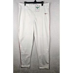 Nike Men's Vapor‎ Select Piped Baseball Pants M-L White/Red BQ5489-109 NWT